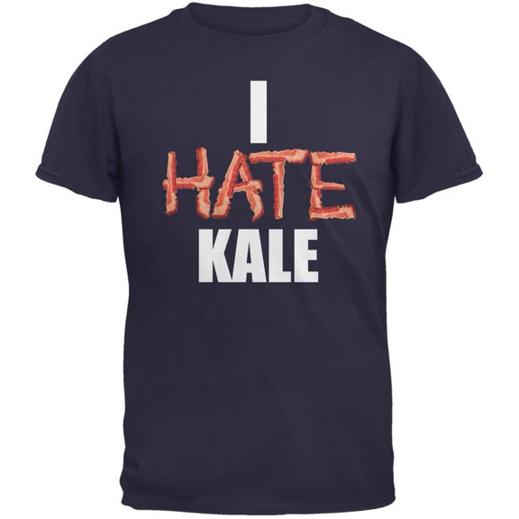 I Hate Kale Navy Adult T-Shirt - X-Large
