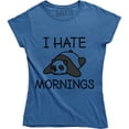 thumbnail image 1 of I Hate Mornings Cute Funny Lazy Panda Bear Sleeping Women's T-Shirt, 1 of 4
