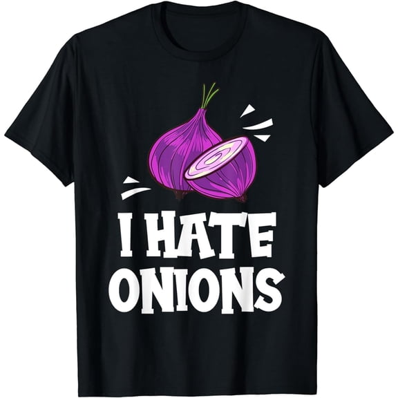 I Hate Onions Red Pickled Onions Graphic T Shirts, Women's Crew Neck Casual Premium Polyester Breathable Tee