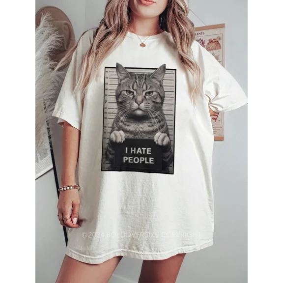 I Hate People Cat Tee