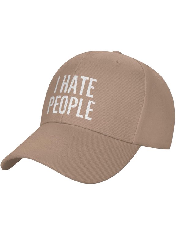 I Hate People Original Classic Trucker Hat Men Women Low Profile Baseball Cap Dad Hat Adjustable,Black