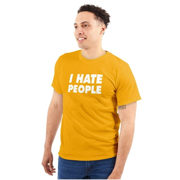 I Hate People Sarcastic Cynical Humor Men's Graphic T Shirt Tees Brisco Brands X