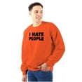thumbnail image 1 of I Hate People Sarcastic Cynical Humor Unisex Plus Fleece Graphic Sweatshirt Brisco Brands 2X, 1 of 5