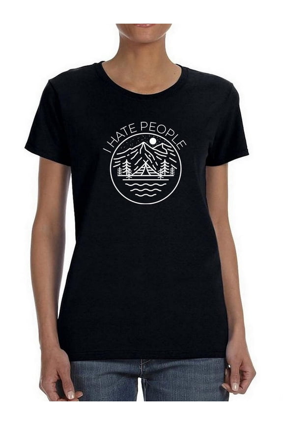 I Hate People T-Shirt Women -Smartprints Designs, Female Small