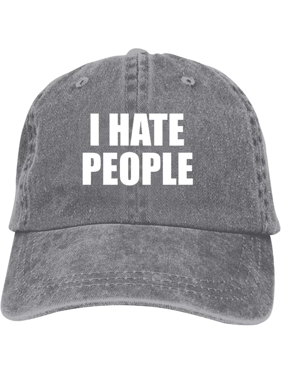 I Hate People1 Baseball Cap Vintage Adjustable Washed Hats Cowboy Hats Denim Dad Hat for Men Women Boy Girl