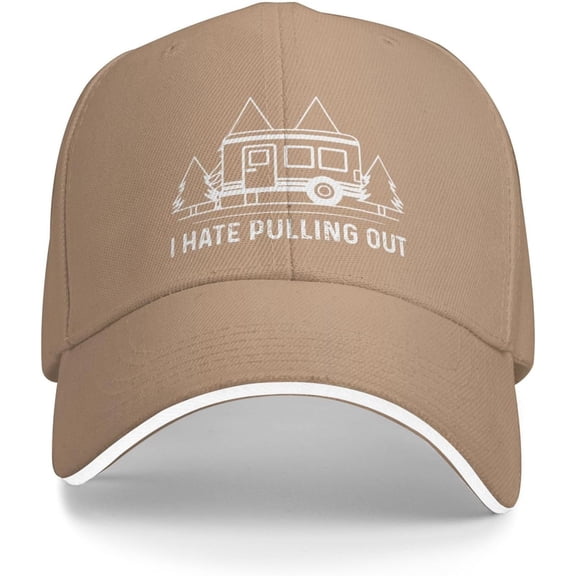 I Hate Pulling Out Trucker Hat Baseball Cap Funny Outdoor Travel Dad Caps