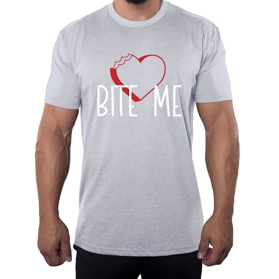 I Hate Valentine's Day shirts, Men Crew Neck T-Shirts Stupid Cupid Graphic Tee - Bite Me