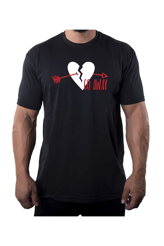 I Hate Valentine's Day shirts, Men Crew Neck T-Shirts Stupid Cupid Graphic Tee - Go Away