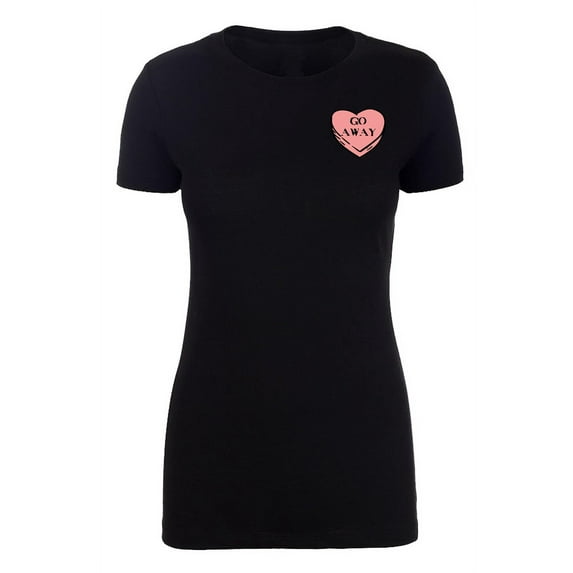 I Hate Valentine's Day shirts, Woman Crew Neck T-Shirts, Candy Heart T-shirts - Go Away