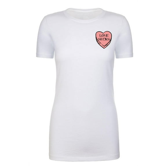 I Hate Valentine's Day shirts, Woman Crew Neck T-Shirts, Candy Heart T-shirts - Love Sucks