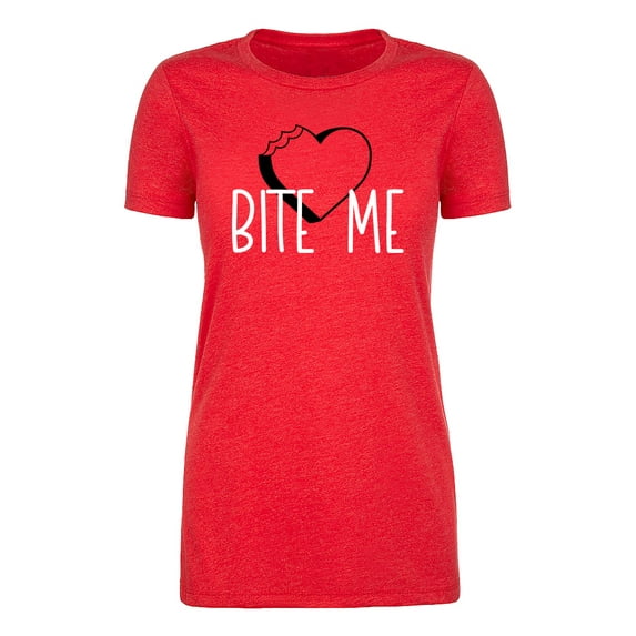 I Hate Valentine's Day shirts, Woman Crew Neck T-Shirts Stupid Cupid Graphic Tee - Bite Me