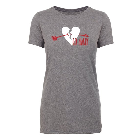 I Hate Valentine's Day shirts, Woman Crew Neck T-Shirts Stupid Cupid Graphic Tee - Go Away