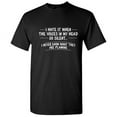 thumbnail image 1 of I Hate It When The Voi-ces In My Head Go Silent Comedy Apparel Tshirt Novelty Sarcastic Graphic Tees Gift For Silly Lazy Mens Christmas Holiday Funny T Shirt, 1 of 5