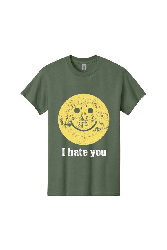 I Hate You Smiling Face T-Shirt, I Hate You Shirt, Funny Sarcastic Graphic Tee, Humor Tee