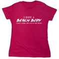thumbnail image 1 of I Have A Beach Body Sarcastic Humor Novelty Funny Women's Casual Tees, 1 of 3
