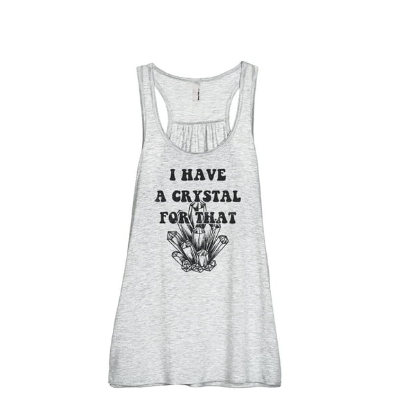 I Have A Crystal For That Women's Fashion Sleeveless Flowy Racerback Workout Yoga Tank Top Sport Grey 2X-Large