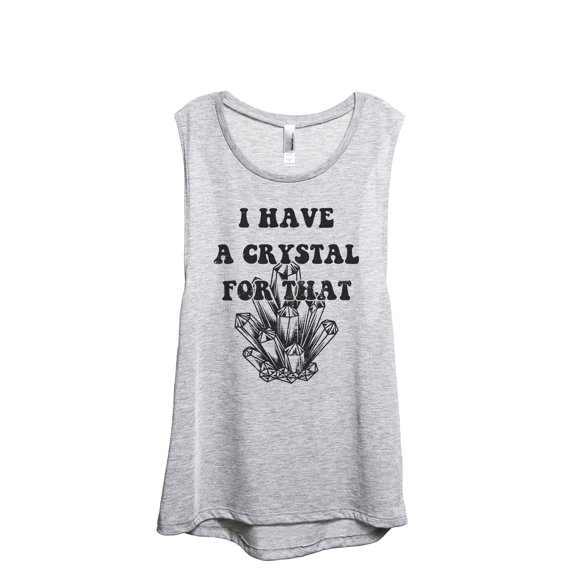 I Have A Crystal For That Women's Fashion Sleeveless Muscle Workout Yoga Tank Top Sport Grey Large