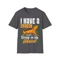 thumbnail image 1 of I Have A Dragon Living In My House Funny Bearded Dragon Unisex T-Shirt, 1 of 4