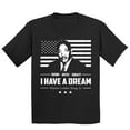 thumbnail image 1 of I Have A Dream Freedom Justice Equality MLK Jr Youth T-shirt, Youth XL, Black, 1 of 6