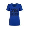 thumbnail image 1 of I Have ABS-olutely No Idea Womens V-Neck T-Shirt, 1 of 2