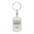 thumbnail image 1 of I Have All I Need Christian Stainless Steel or 18k Gold Premium Swivel Dog Tag Keychain, 1 of 16