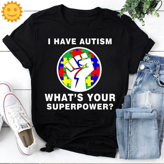 I Have Autism What's Your Superpower Vintage T-Shirt, Autism Awareness Shirt, Autism Shirt, Autism Lovers Shirt, Autism Proud Shirt