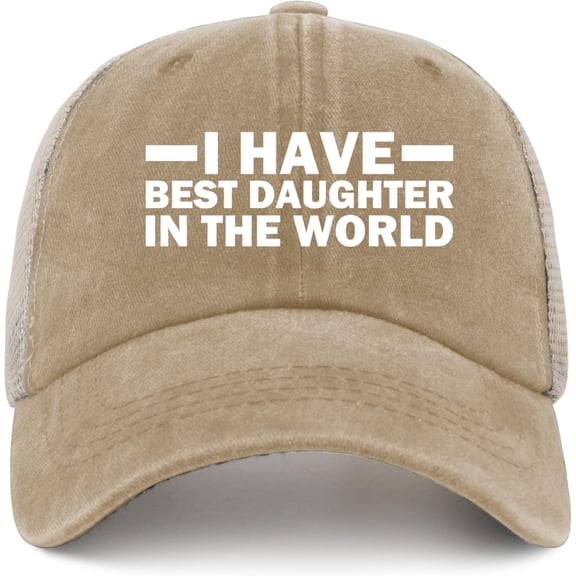 I Have Best Daughter in The World Hat Trucker Hat Women Vintage Mesh Hats for Summer