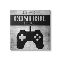 I Have Control Issues Gaming Phrase Art for Kids Graphic Art Gallery Wrapped Canvas Print Wall Art