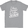 thumbnail image 1 of I Have Decided To Follow Jesus T-Shirt Christian Worship Praise God Bible Tee - Heather Grey, 2XL, 1 of 1