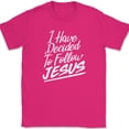 thumbnail image 1 of I Have Decided To Follow Jesus T-Shirt Christian Worship Praise God Bible Tee - Pink, XL, 1 of 1