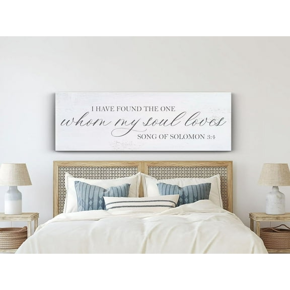 I Have Found The One My Soul Loves Poster Master Bedroom Sign Wall Art Prints Canvas Painting For Bedroom Above Bed Decor Unframed