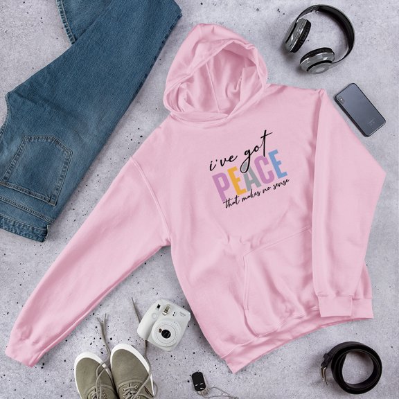 I Have Got Peace Unisex Hoodie (Light Pink, 3XL)