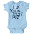 thumbnail image 1 of I Have More Hair Than Daddy Joke Romper Boys or Girls Infant Baby Brisco Brands 12M, 1 of 6