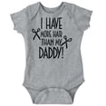 thumbnail image 1 of I Have More Hair Than Daddy Joke Romper Boys or Girls Infant Baby Brisco Brands 18M, 1 of 6