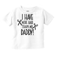 thumbnail image 1 of I Have More Hair Than Daddy Joke Toddler Boy Girl T Shirt Infant Toddler Brisco Brands 2T, 1 of 6