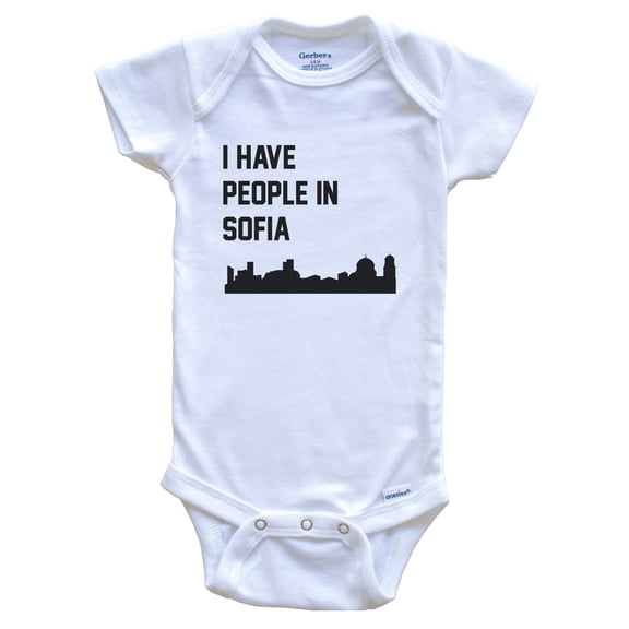 I Have People In Sofia Bulgaria Skyline Baby Bodysuit, 6-9 months white