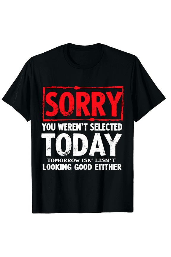 I Have Selective Hearing Funny Sarcastic Dad Grandpa Joke Graphic Black T-Shirt for Men and Women