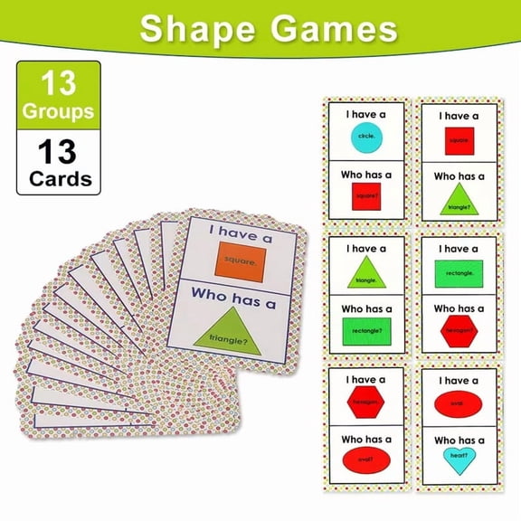 I Have Shapes English Flashcards Vocabulary Builder Game for Kids ESL Learning