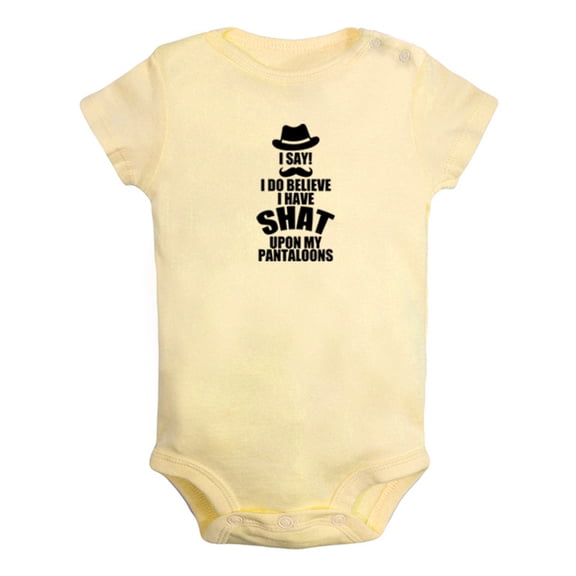 I Have Shat Upon My Pantaloons Funny Rompers For Babies, Newborn Baby Unisex Bodysuits, Infant Jumpsuits, Toddler 0-24 Months Kids One-Piece Oufits (Yellow, 12-18 Months)