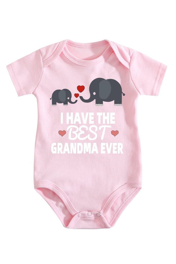 I Have The Best Grandma Ever Bodysuit Grandma Newborn For I Love Grandma Baby Clothes Grandm Medium Pink-style 0-3M
