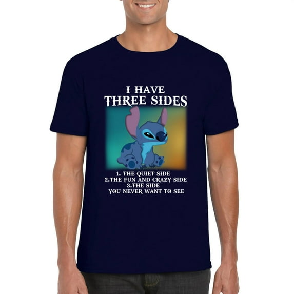 I Have Three Sides Funny Personality Quiet Sweet Crazy T-Shirt, for men & women, up to size 5XL