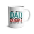 thumbnail image 1 of I Have Tow Titles Dad and Grandpa Coffee Mugs 15 OZ Sublimation Mugs,Double-sided Printing Ceramic Cups Ceramic Mugs for Coffee,Tea,Hot Cocoa, 1 of 4