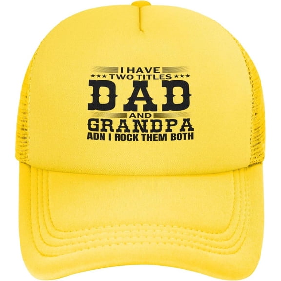 I Have Two Titles Dad and Grandpa Mesh Hat Mesh Cap Trucker Hat Baseball Cap