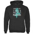 thumbnail image 1 of I Have a Date with a Mermaid Mens Hoodie Charcoal Heather 2XL, 1 of 1