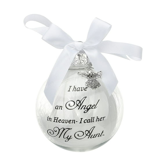 I Have an Angel in Heaven Christmas Ornament Ball He Forever in Our Heart Angel in Heaven Memorial Ornament for Loss of my Love
