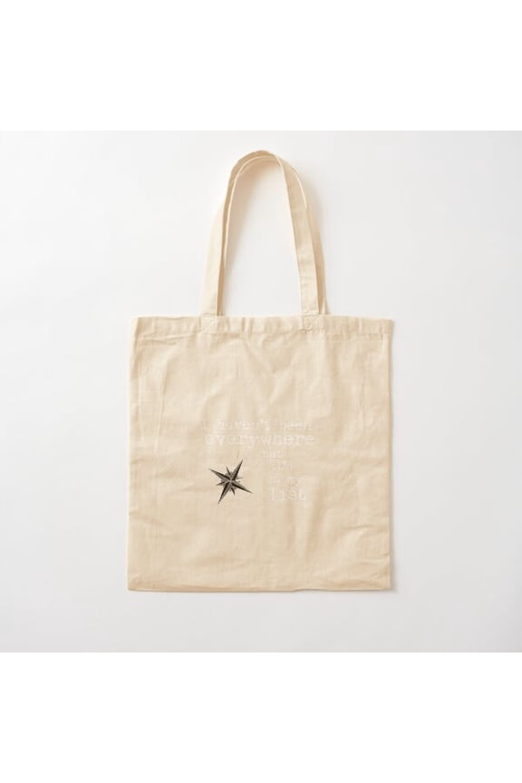 I Haven'T Been Everywhere But It'S On My List - Susan Sontag - White Lettering Cotton Tote Bag Canvas Tote Bag, Family Gift For Mother, Her