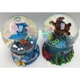 thumbnail image 1 of I Hawaii Snowglobe Set of 2 pcs: Turtle & Dolphin Hawaiian Design - Multicolor Glass Snow Globes, Tropical, 1 of 3