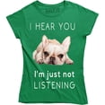 thumbnail image 1 of I Hear You I'm Just Not Listening - Pitbull Dog Lover Women's Tee Shirt, 1 of 4