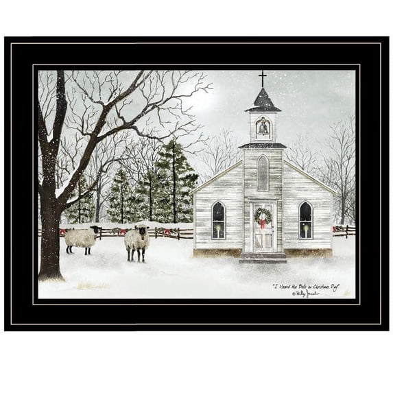 Trendy Decor 4U I Heard The Bells On Christmas Framed Wall Art BJ1098-704G