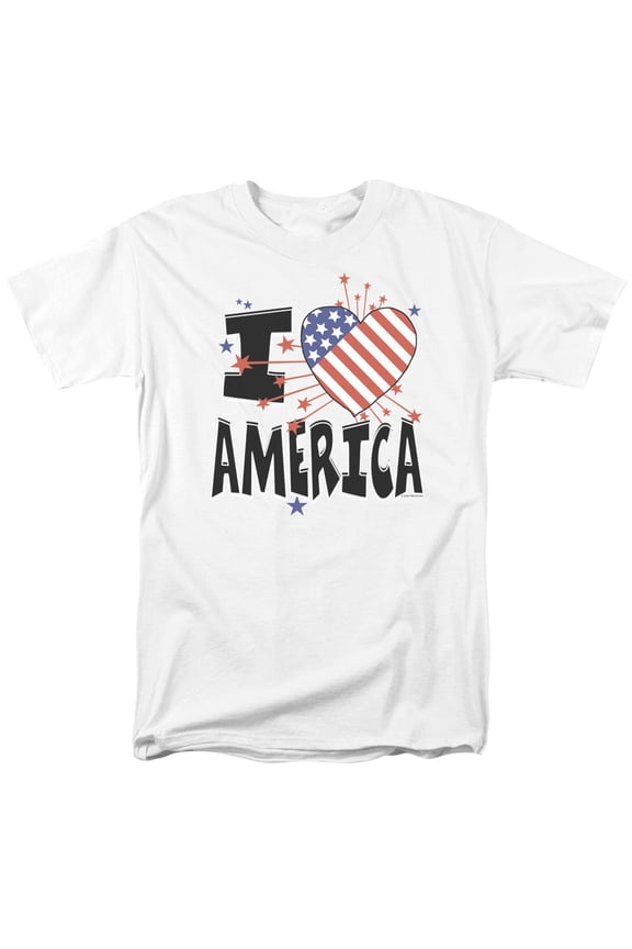 - I Heart America - Short Sleeve Shirt - XXXX-Large